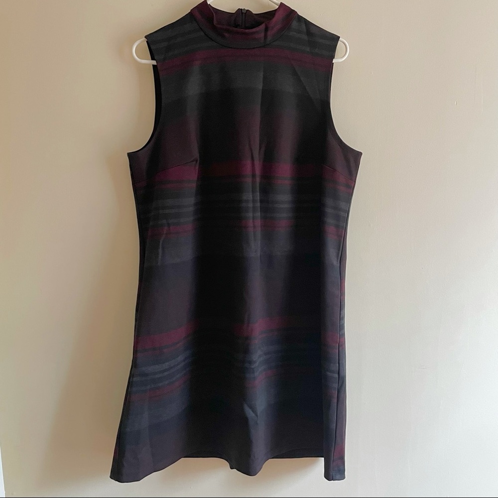 AB studio womens striped shift dress size XL